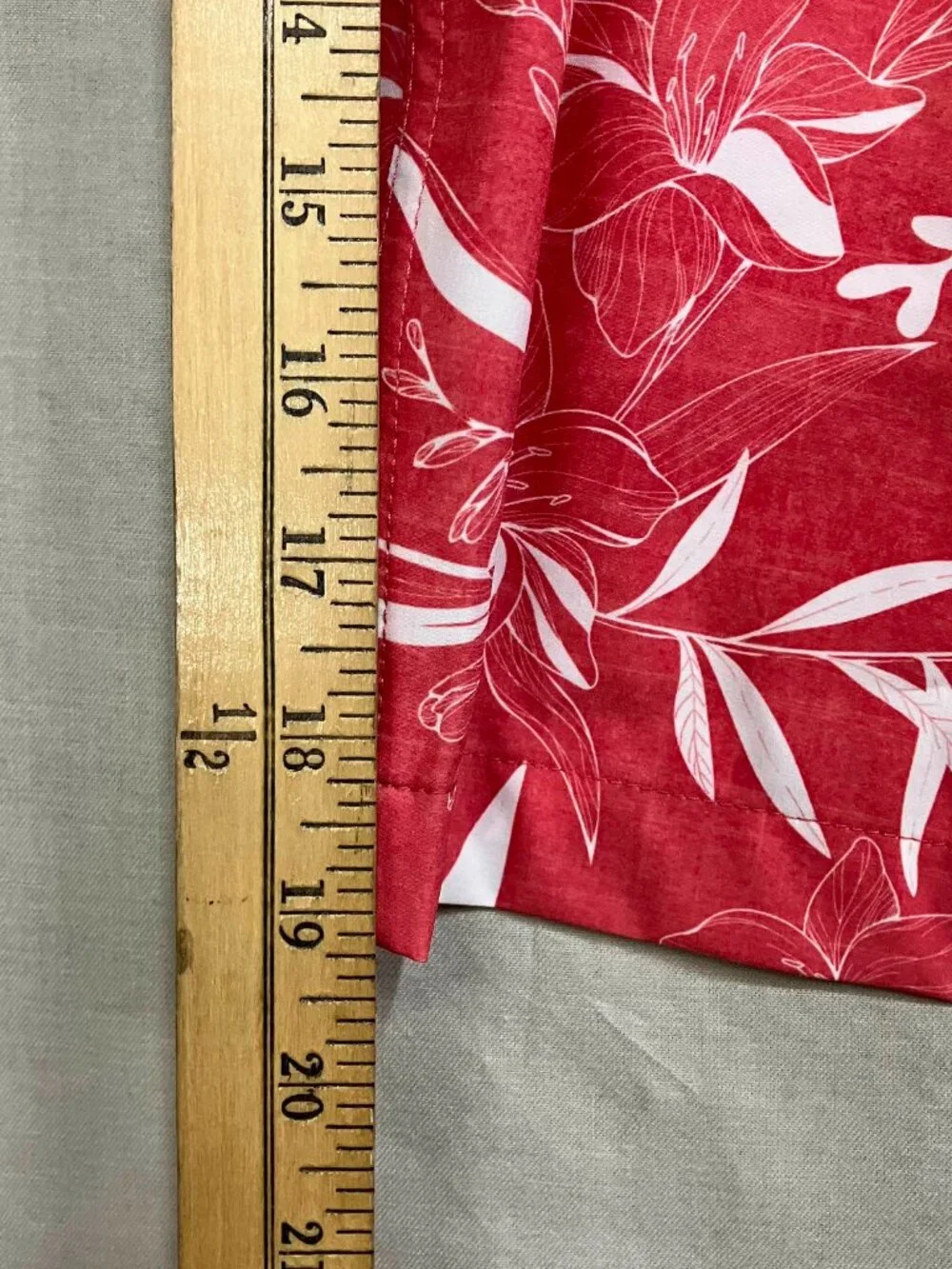 Sonoma Swimwear Trunks Men's Medium Red Floral Tropical Drawstring Mesh Lined